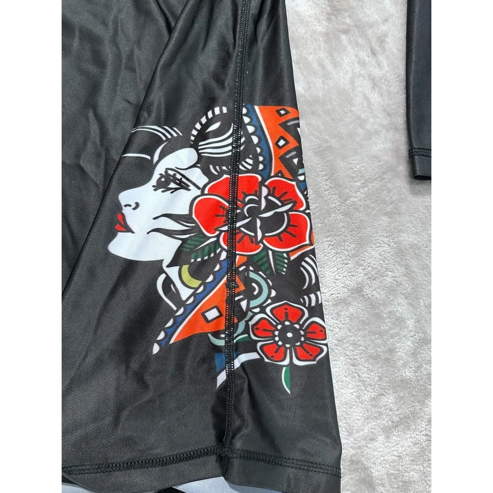 BJJ Rash Guard Men Size XL Black Long Sleeve Premium Jiu Jitsu Gitana Fightwear